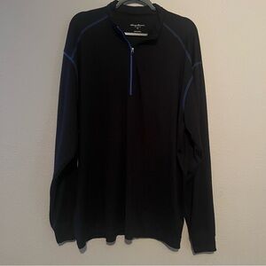 Tommy Armour 1/4 Zip Pullover Sweater Mens Dri Logic Black Long Sleeve